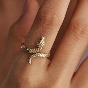 14k Gold Snake Ring